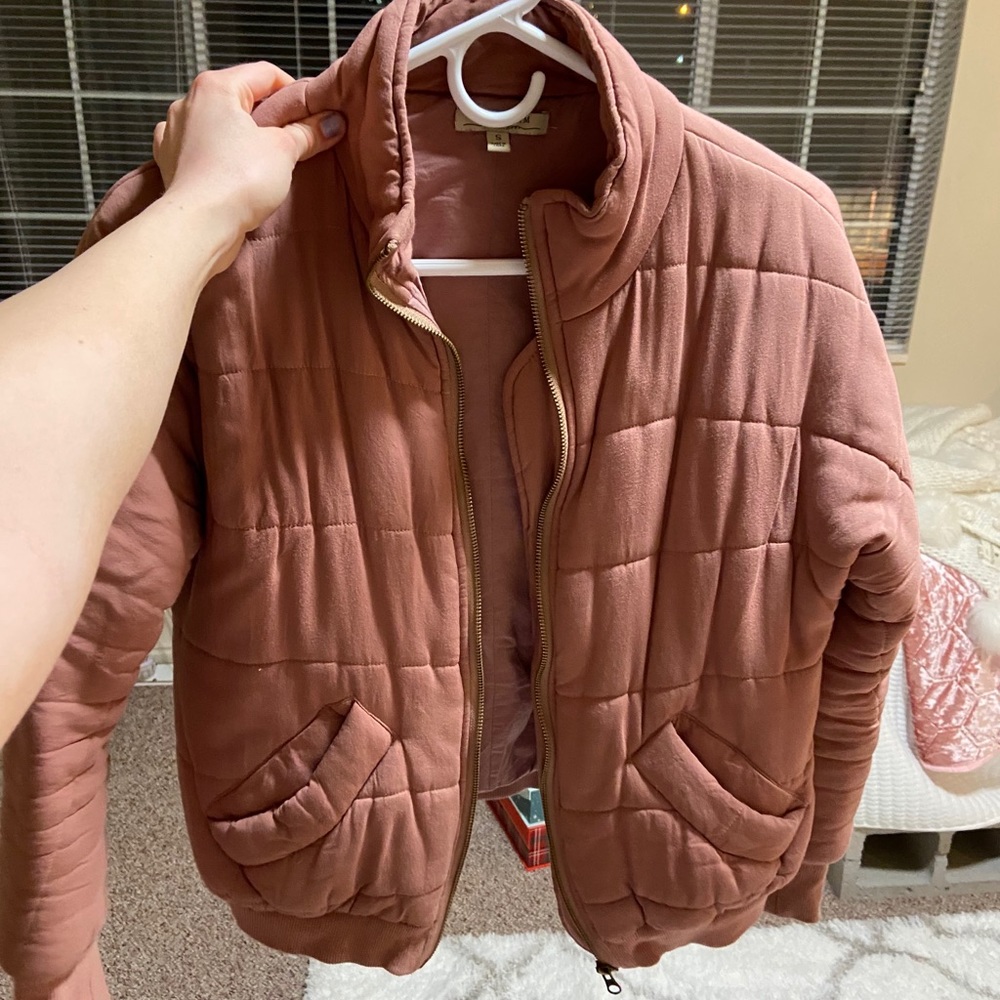 Pink bomber jacket